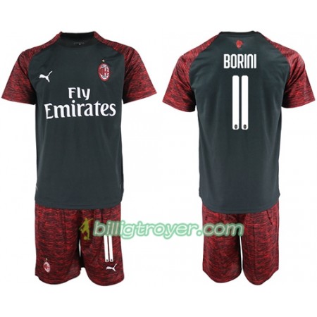 Billige Fotballdrakter AC Milan Borini 11 Barn Tredjedraktsett 2018/19 Kortermet